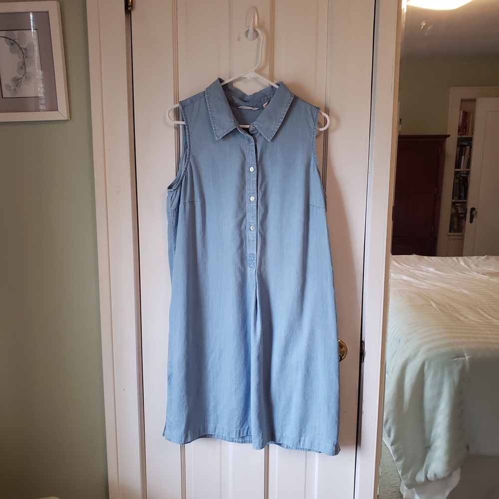 Soft Surroundings Sleeveless Denim Dress